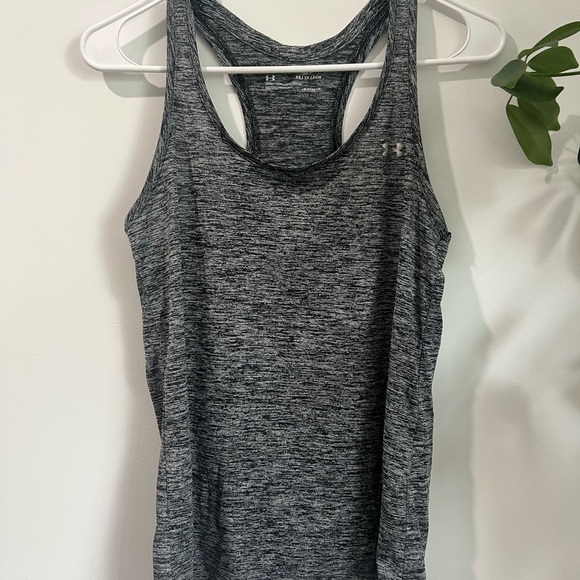 Under Armour Women's Heathered Black Tank Top - Picture 1 of 4